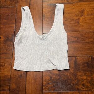 Garage Light Gray Ribbed Tank Top